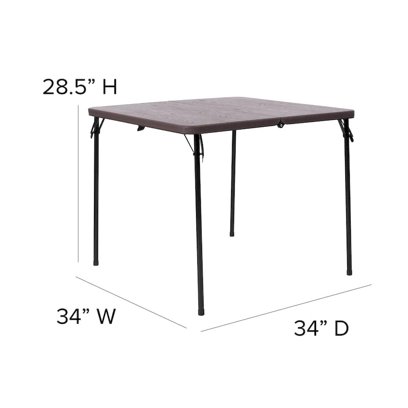Mesa Plegable Cuadrada de Dos Pliegues con Asa de Transporte