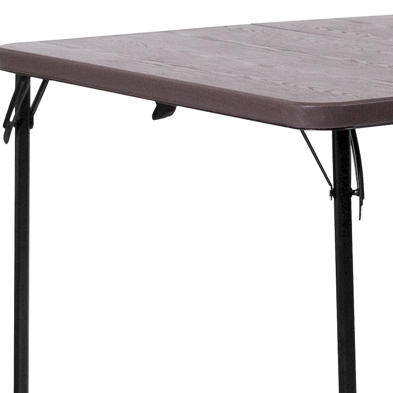 Mesa Plegable Cuadrada de Dos Pliegues con Asa de Transporte