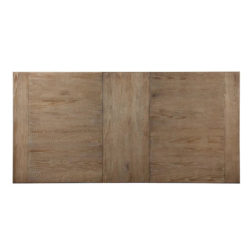 Mesa de comedor de arce y negra con extensión extraíble