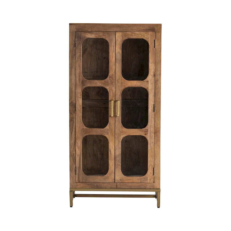 Vitrina de madera con dos puertas