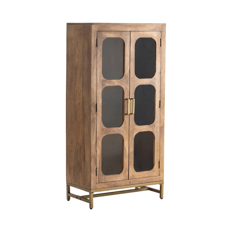 Vitrina de madera con dos puertas