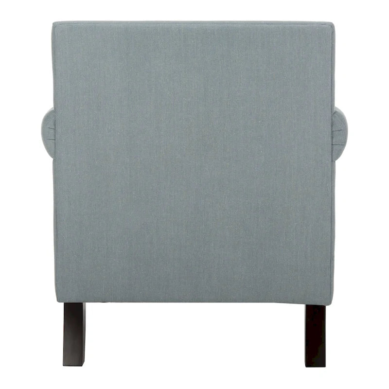 Sillón de club con brazos redondos y tachuelas - 30"An x 34"Prof x 35"Al