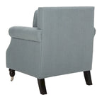 Sillón de club con brazos redondos y tachuelas - 30"An x 34"Prof x 35"Al