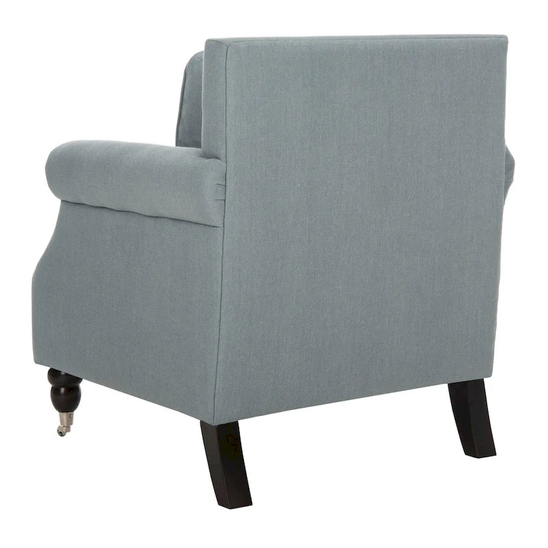 Sillón de club con brazos redondos y tachuelas - 30"An x 34"Prof x 35"Al