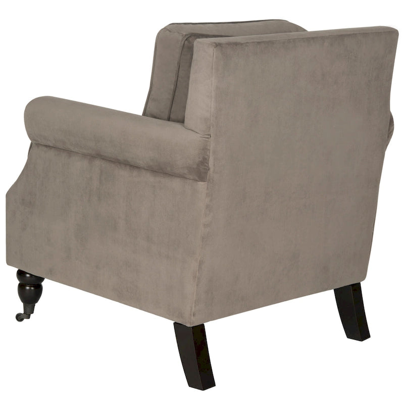 Sillón de club con brazos redondos y tachuelas - 30"An x 34"Prof x 35"Al