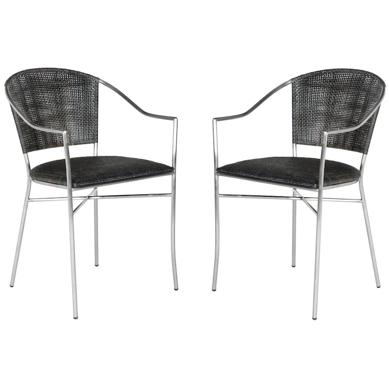 Sillón de ratán negro - 21W x 22D x 34H