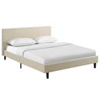 Base de cama tamaño Queen - Tapizada en lino