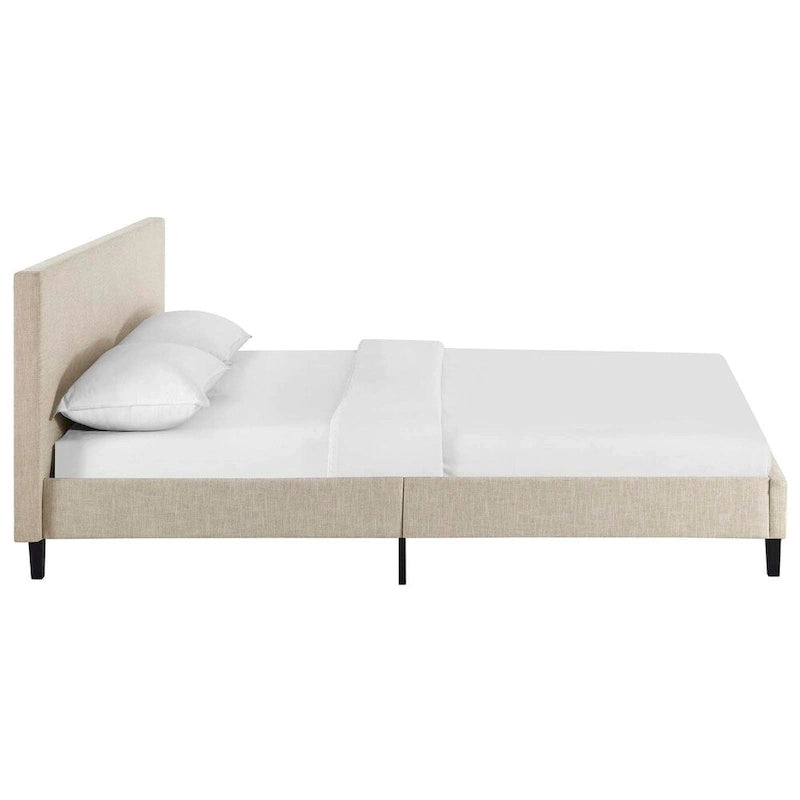 Base de cama tamaño Queen - Tapizada en lino