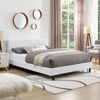 Base de cama tamaño Queen - Tapizada en lino