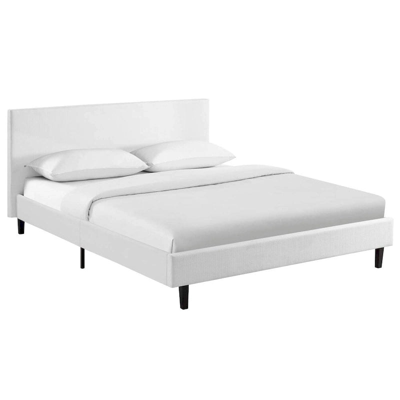Base de cama tamaño Queen - Tapizada en lino