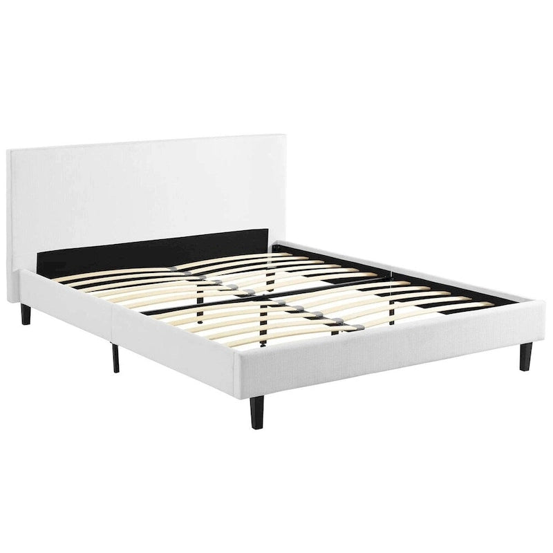 Base de cama tamaño Queen - Tapizada en lino