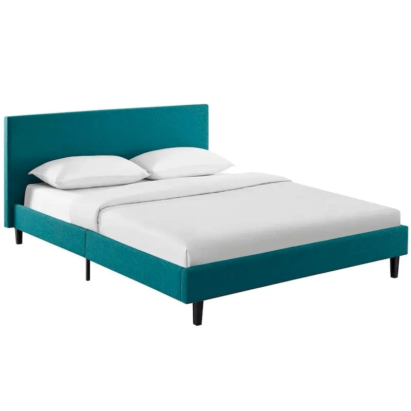 Base de cama tamaño Queen - Tapizada en lino