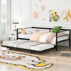 Sofá cama de metal tamaño Twin con nido ajustable
