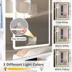 Tocador iluminado con LED con espejo y 4 cajones