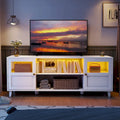 Mueble de TV con luces LED, 59.7 pulgadas de ancho x 22.6 pulgadas de alto x 16.1 pulgadas de profundidad