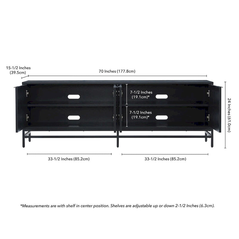 Mueble de TV rectangular para televisores de hasta 78 pulgadas - 70 pulgadas de ancho