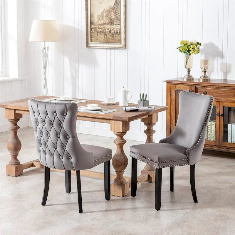 Silla de comedor tapizada moderna de mediados de siglo