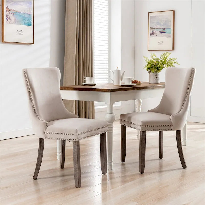 Silla de comedor tapizada moderna de mediados de siglo