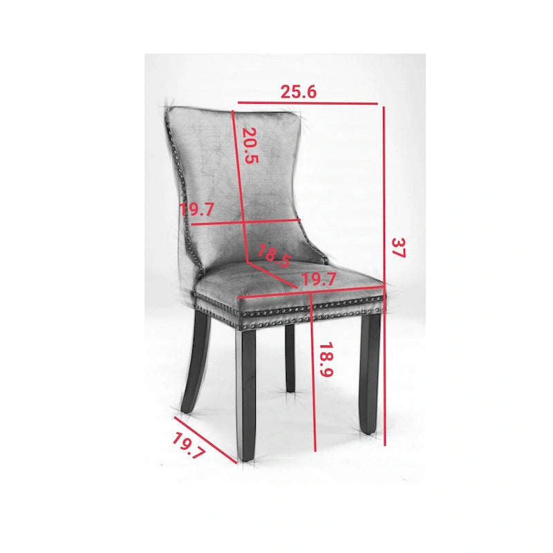 Silla de comedor tapizada moderna de mediados de siglo