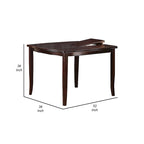 Mesa alta de comedor extensible de 52 pulgadas, madera marrón