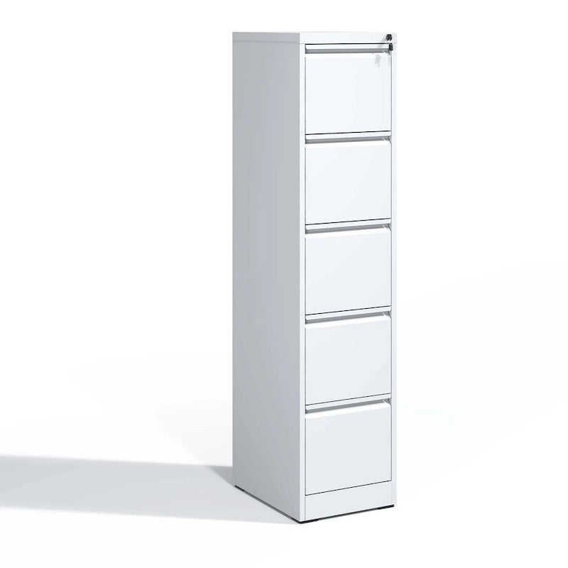 Vertikaler Metall-Aktenschrank mit 5 Schubladen und Schloss