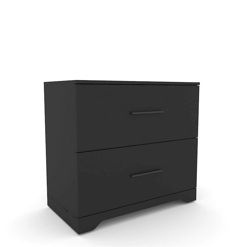 Archivador lateral de 2 cajones con soporte para impresora