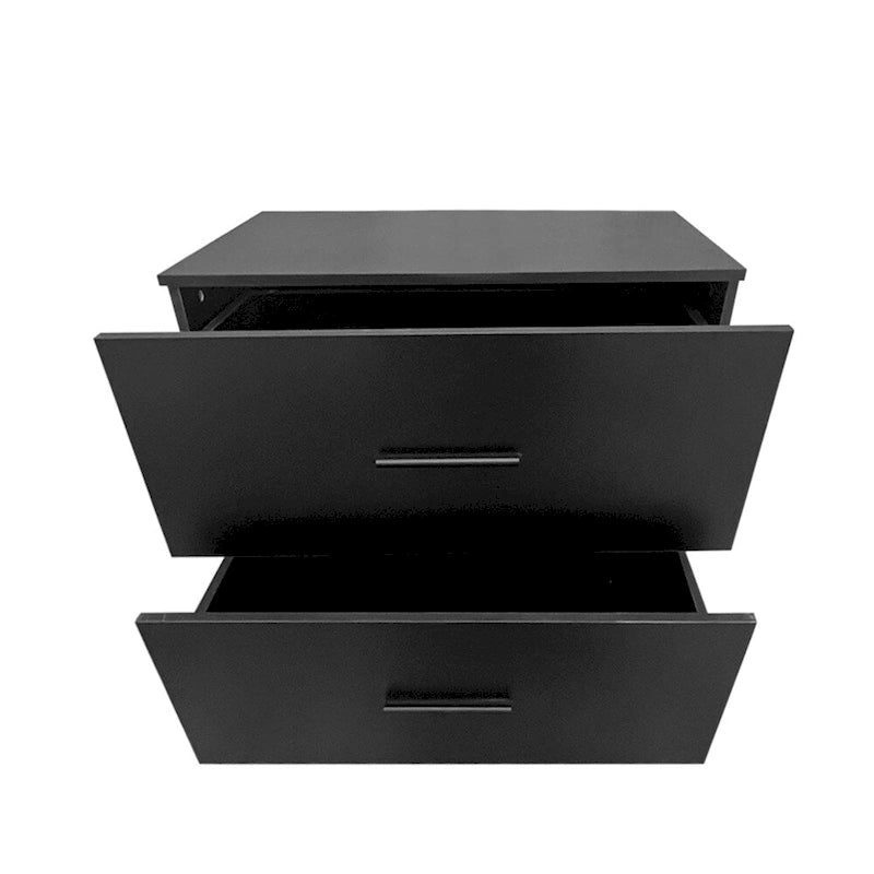 Archivador lateral de 2 cajones con soporte para impresora