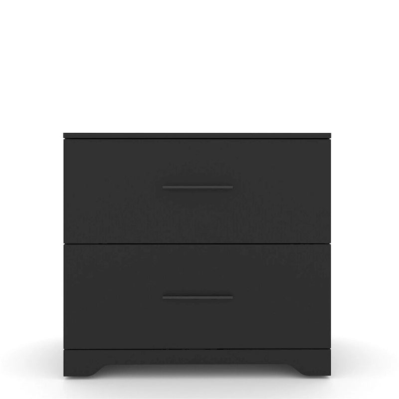 Archivador lateral de 2 cajones con soporte para impresora