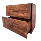 Archivador lateral de 2 cajones con soporte para impresora