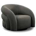 Draaibare loungestoel van bouclé