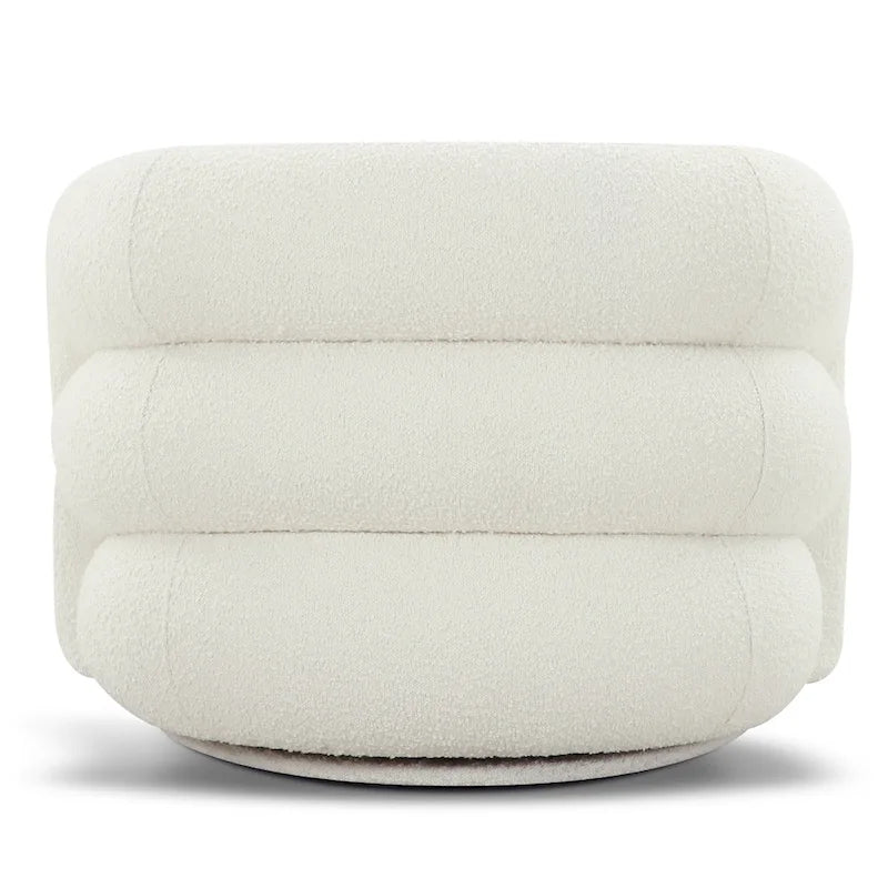 Draaibare loungestoel van bouclé