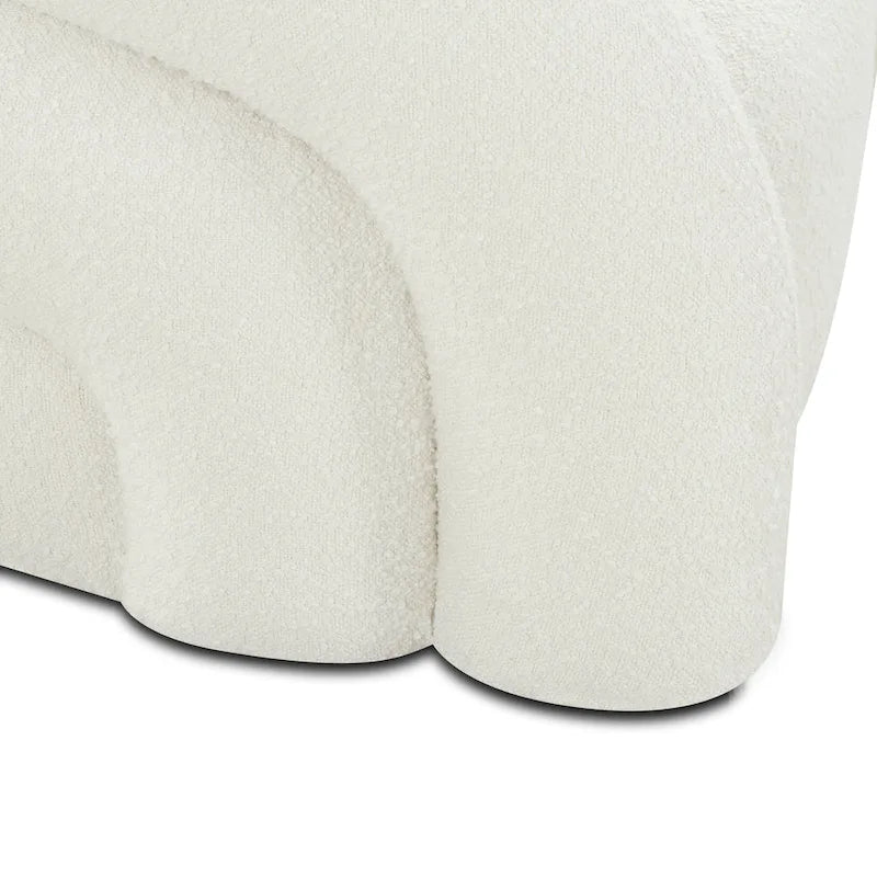 Draaibare loungestoel van bouclé