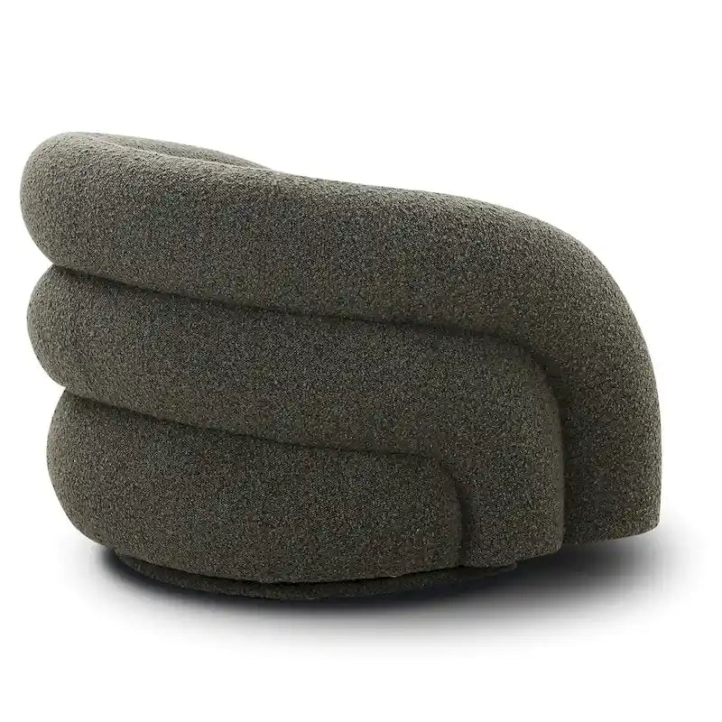 Draaibare loungestoel van bouclé