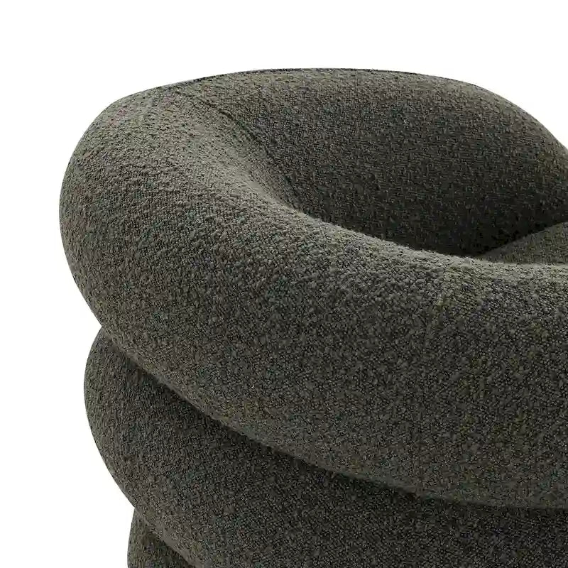 Draaibare loungestoel van bouclé