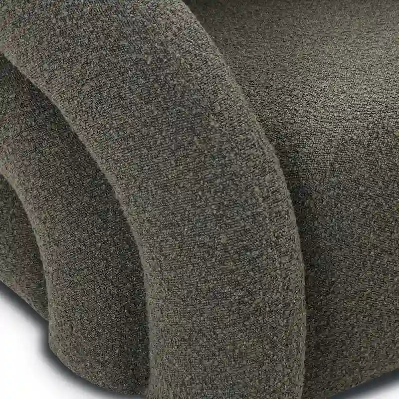 Draaibare loungestoel van bouclé