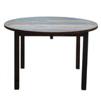 Mesa de comedor redonda de teca reciclada, 48 pulgadas - Multi