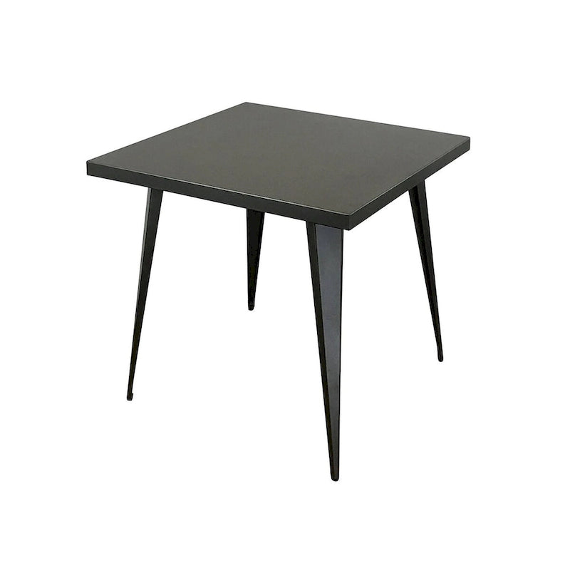 Quadratischer Esstisch mit Metallplatte und Metallbeinen