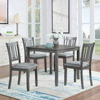 Mesa de Comedor Cuadrada para 4 – Tapa de Chapa de Madera, 34.5" x 34.5"