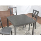 Mesa de Comedor Cuadrada para 4 – Tapa de Chapa de Madera, 34.5" x 34.5"