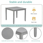 Mesa de Comedor Cuadrada para 4 – Tapa de Chapa de Madera, 34.5" x 34.5"
