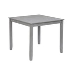 Mesa de Comedor Cuadrada para 4 – Tapa de Chapa de Madera, 34.5" x 34.5"