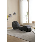 Chaise longue de yoga con tapizado de piel sintética y estructura curva